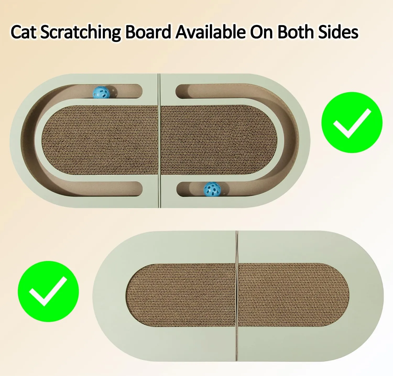 26" Folding Cat Scratch Pad with Chasing Bells