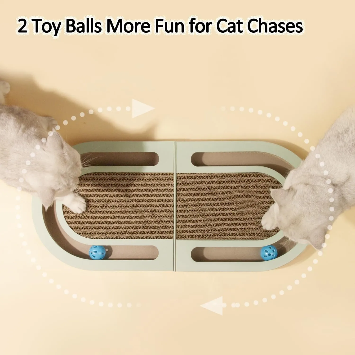 26" Folding Cat Scratch Pad with Chasing Bells