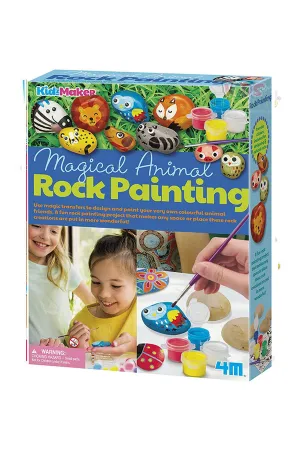4M Kidzmaker Magical Animal Rock Painting