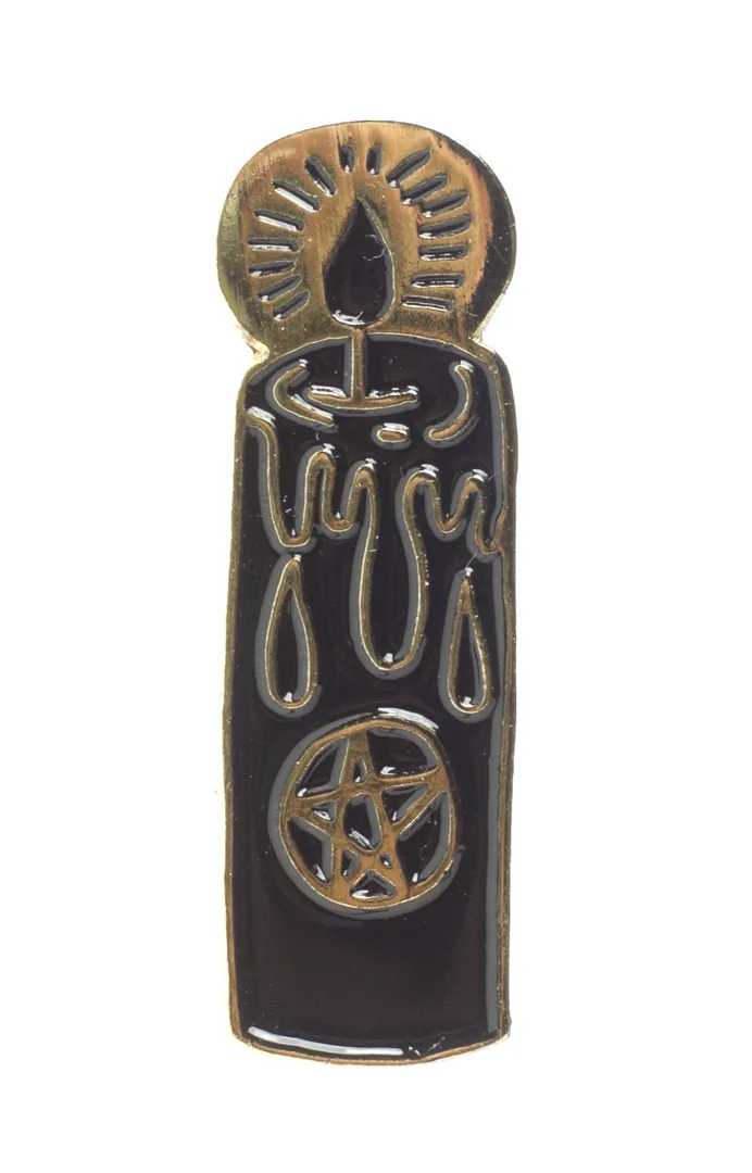 BANANNA BONES BLACK CANDLE ENAMEL PIN
