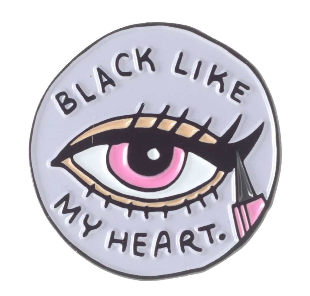 BANANNA BONES EYELINER ENAMEL PIN