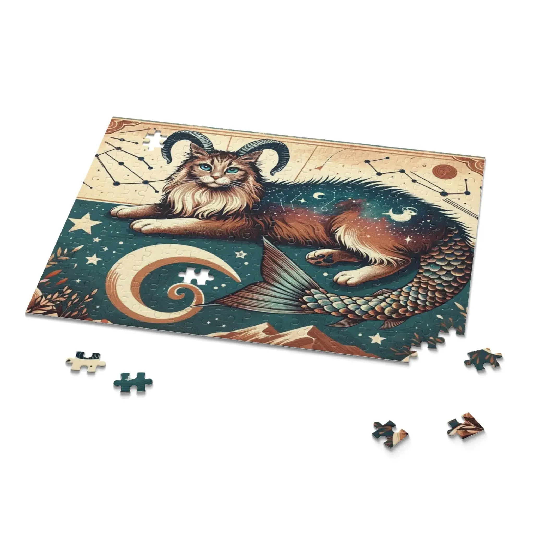Capricorn Zodiac Birthday Puzzle - Cat Lover Gift 120, 252, or 500 -piece options