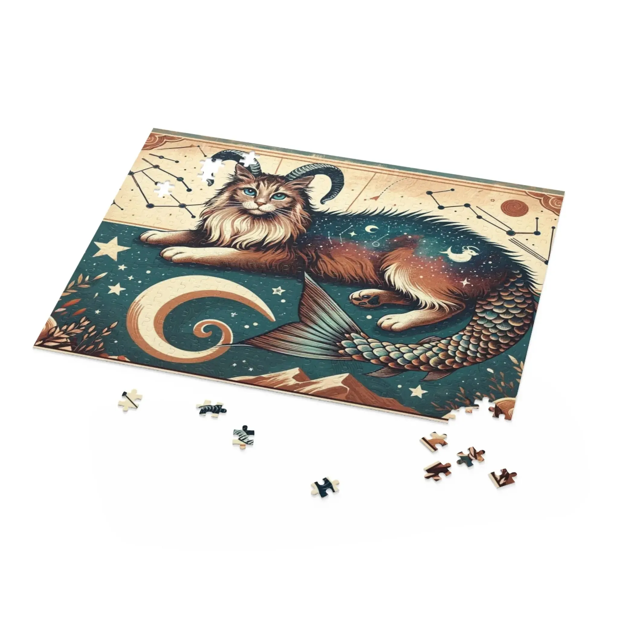 Capricorn Zodiac Birthday Puzzle - Cat Lover Gift 120, 252, or 500 -piece options