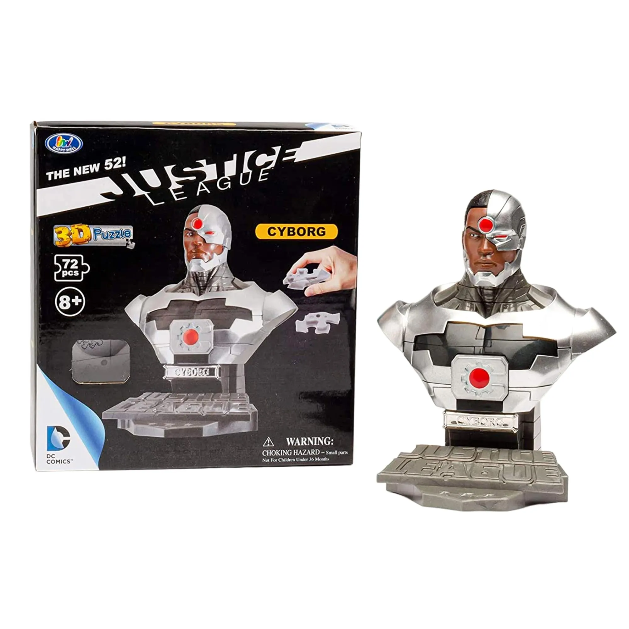 Eaglemoss DC Cyborg 72 Piece 3D Jigsaw Puzzle | Solid Color