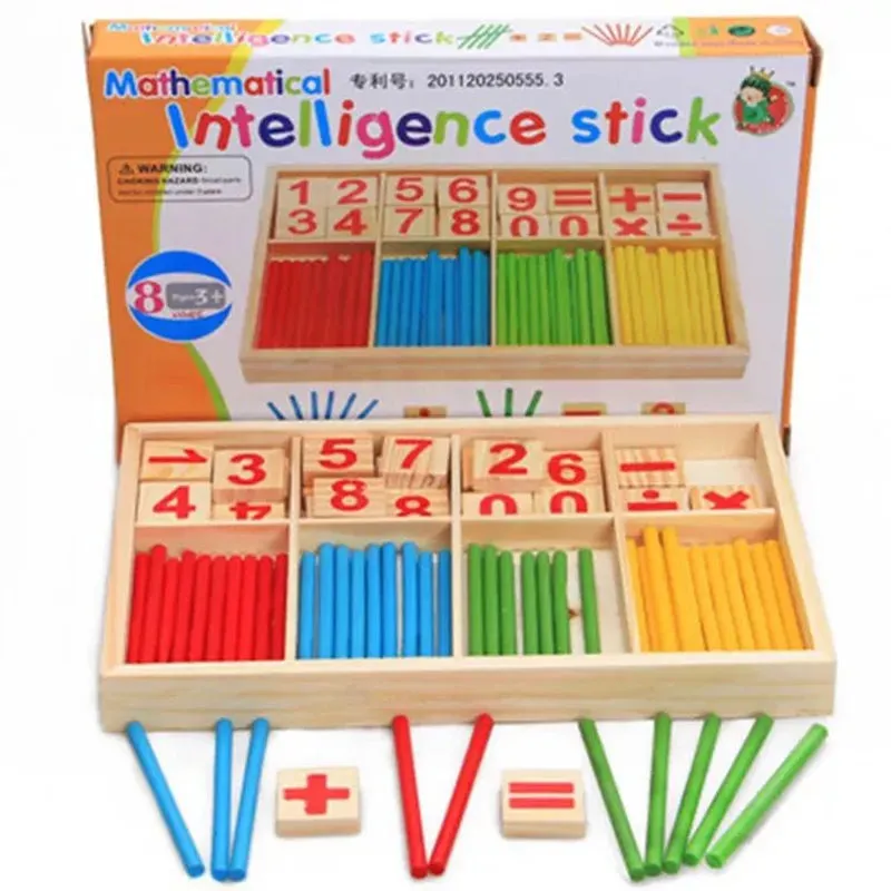 Engaging Wooden Math Learning Game Set for Kids' Intelligence Development