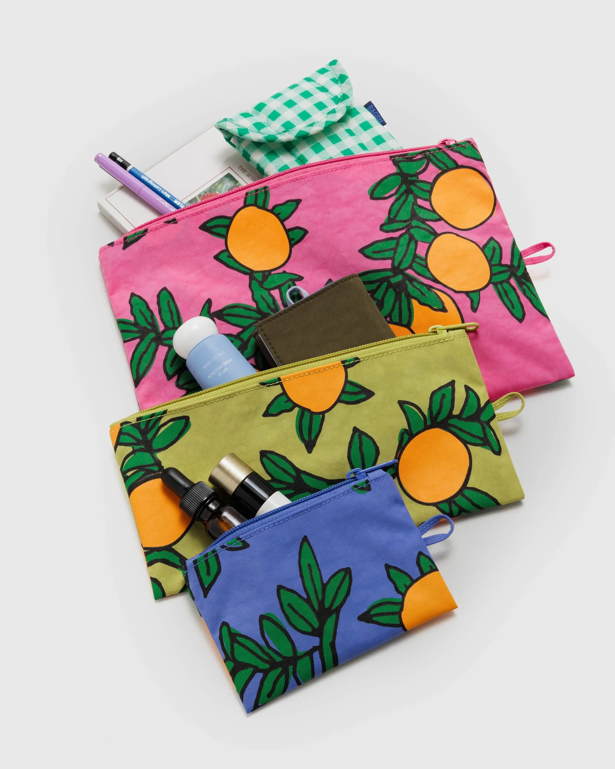 Flat Pouch Set - Orange Trees