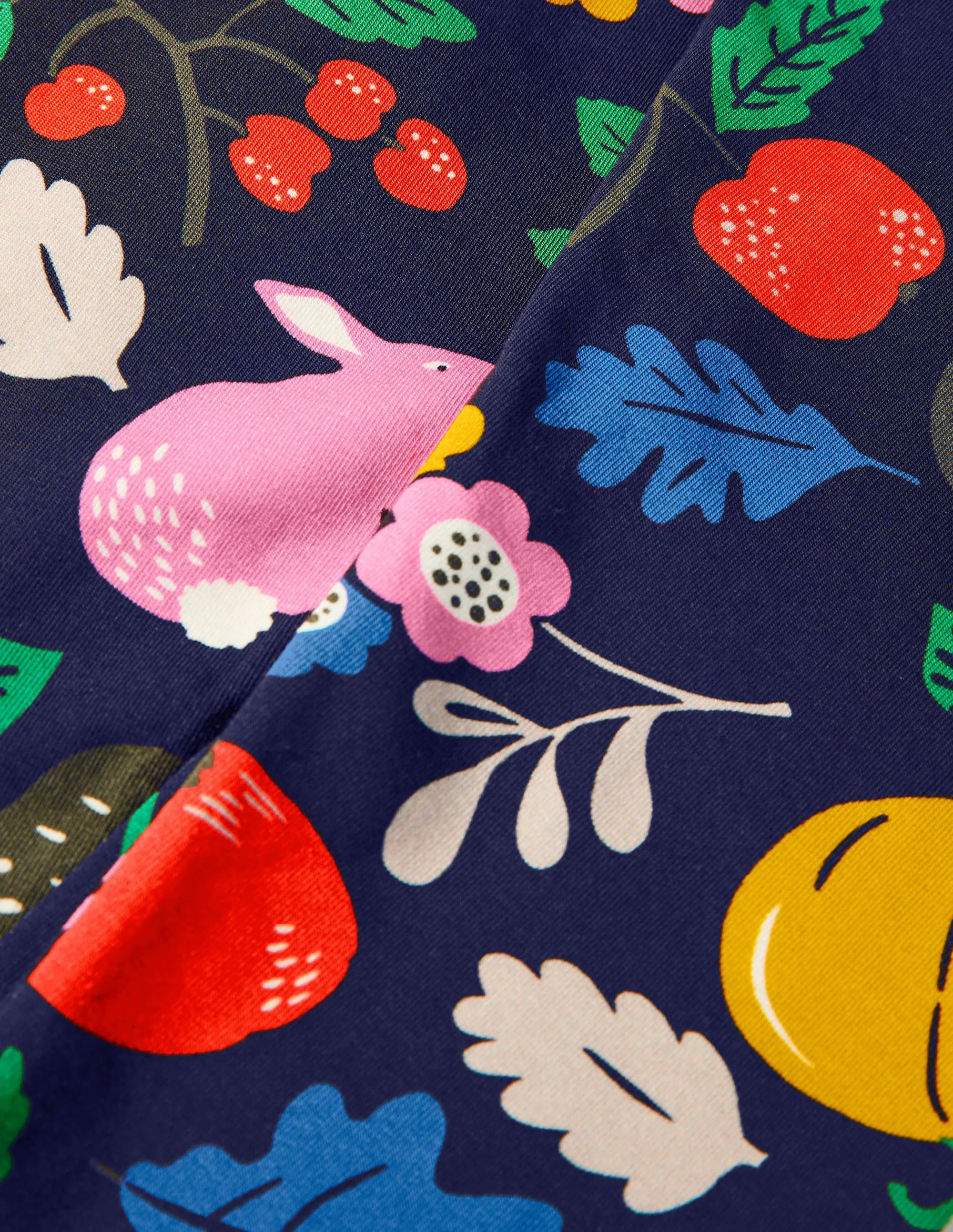 Fun Cosy Leggings-Starboard Blue Forest Friends