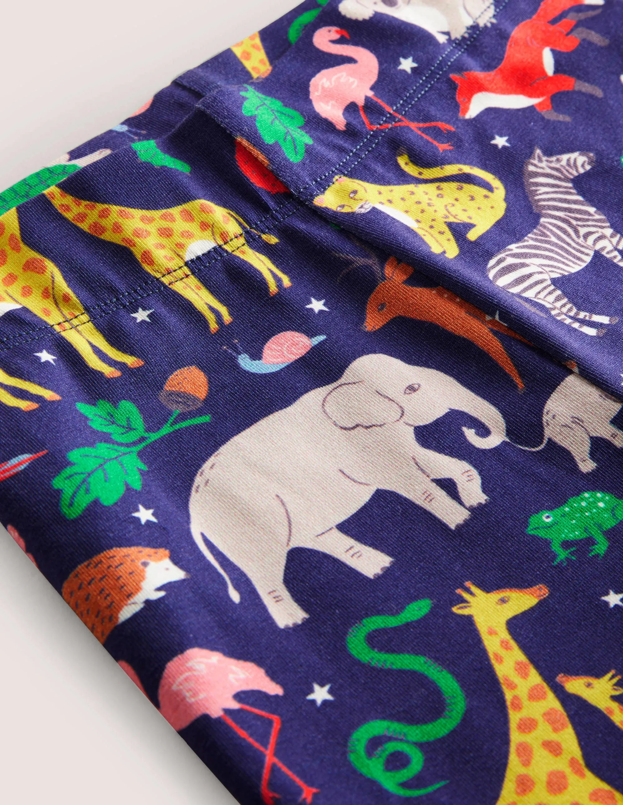 Fun Cosy Leggings-Starboard Blue Global Animals