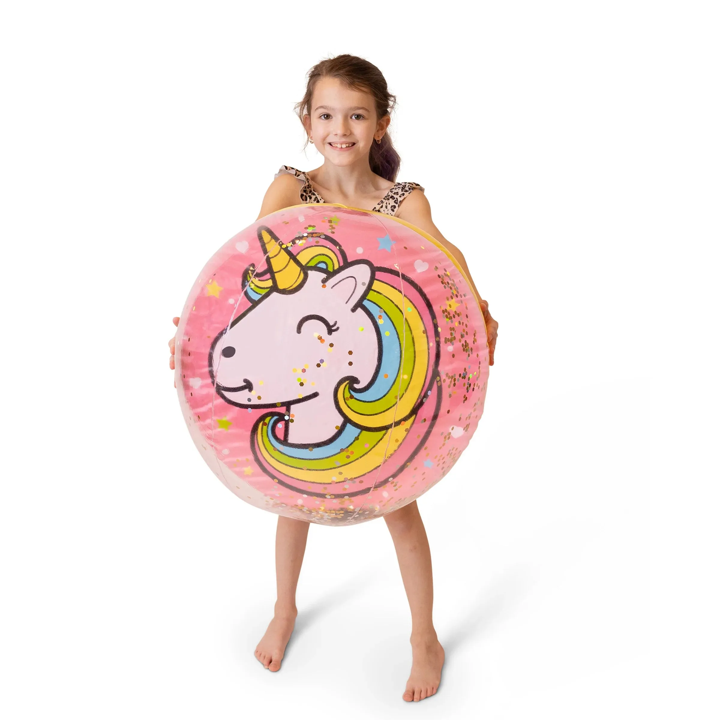 Giant Sparkly Beach Ball - Unicorn