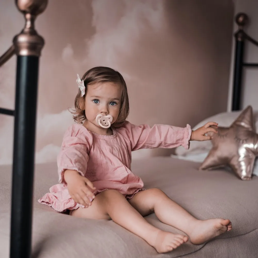 Hevea Natural Rubber Round Pacifier - Milky White (0-3 Months)