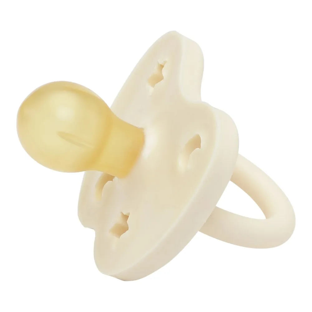 Hevea Natural Rubber Round Pacifier - Milky White (0-3 Months)