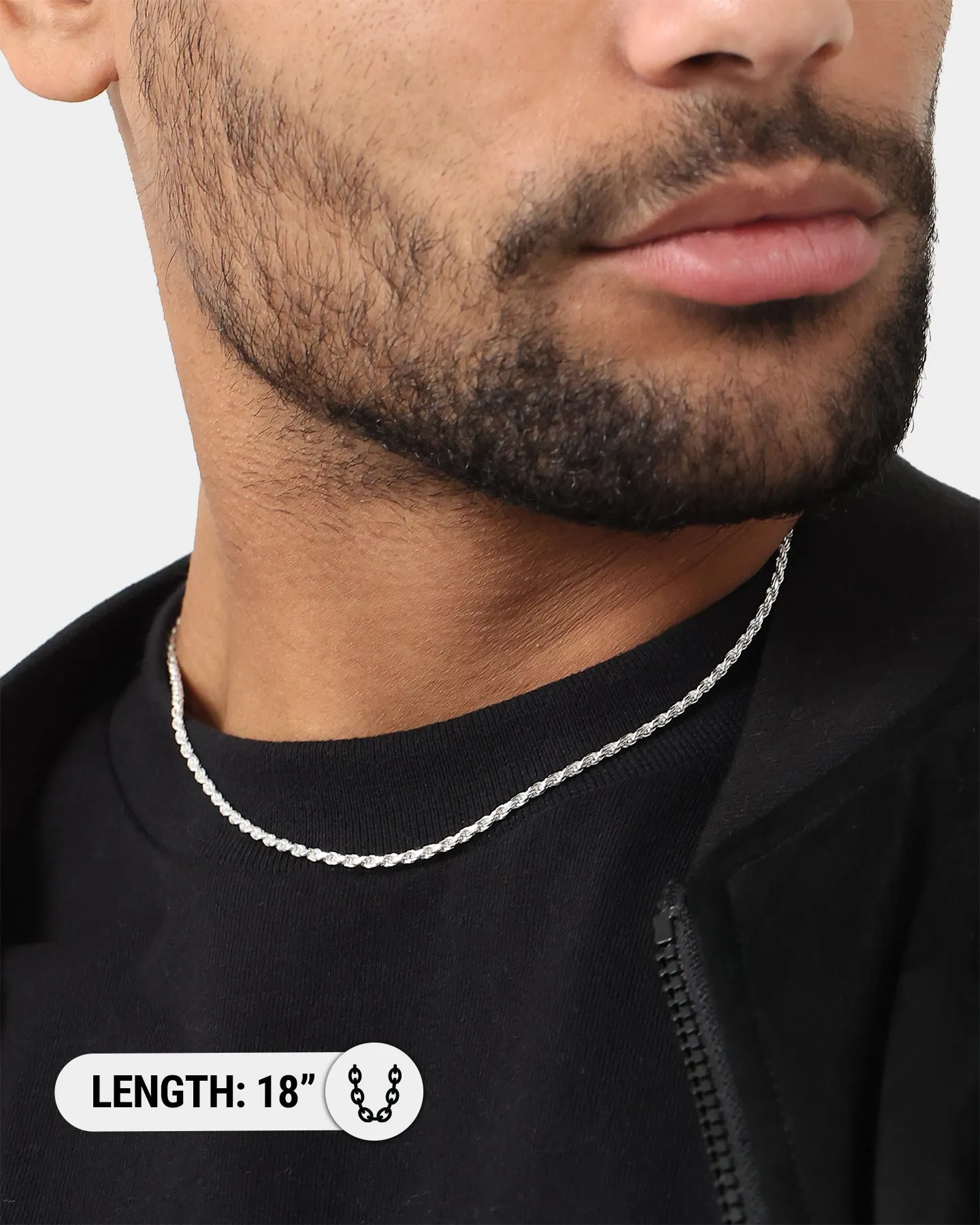 House Of Auric 2.5mm Rope Chain Sterling Silver