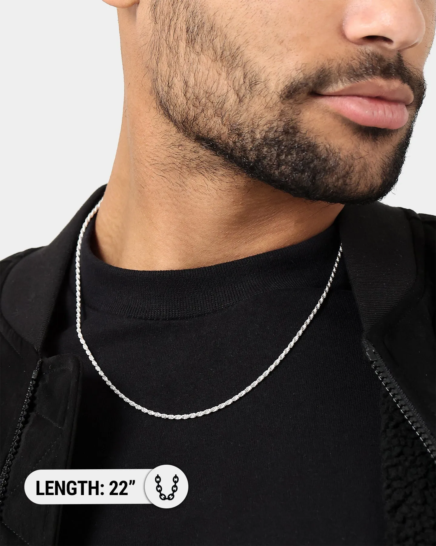 House Of Auric 2.5mm Rope Chain Sterling Silver