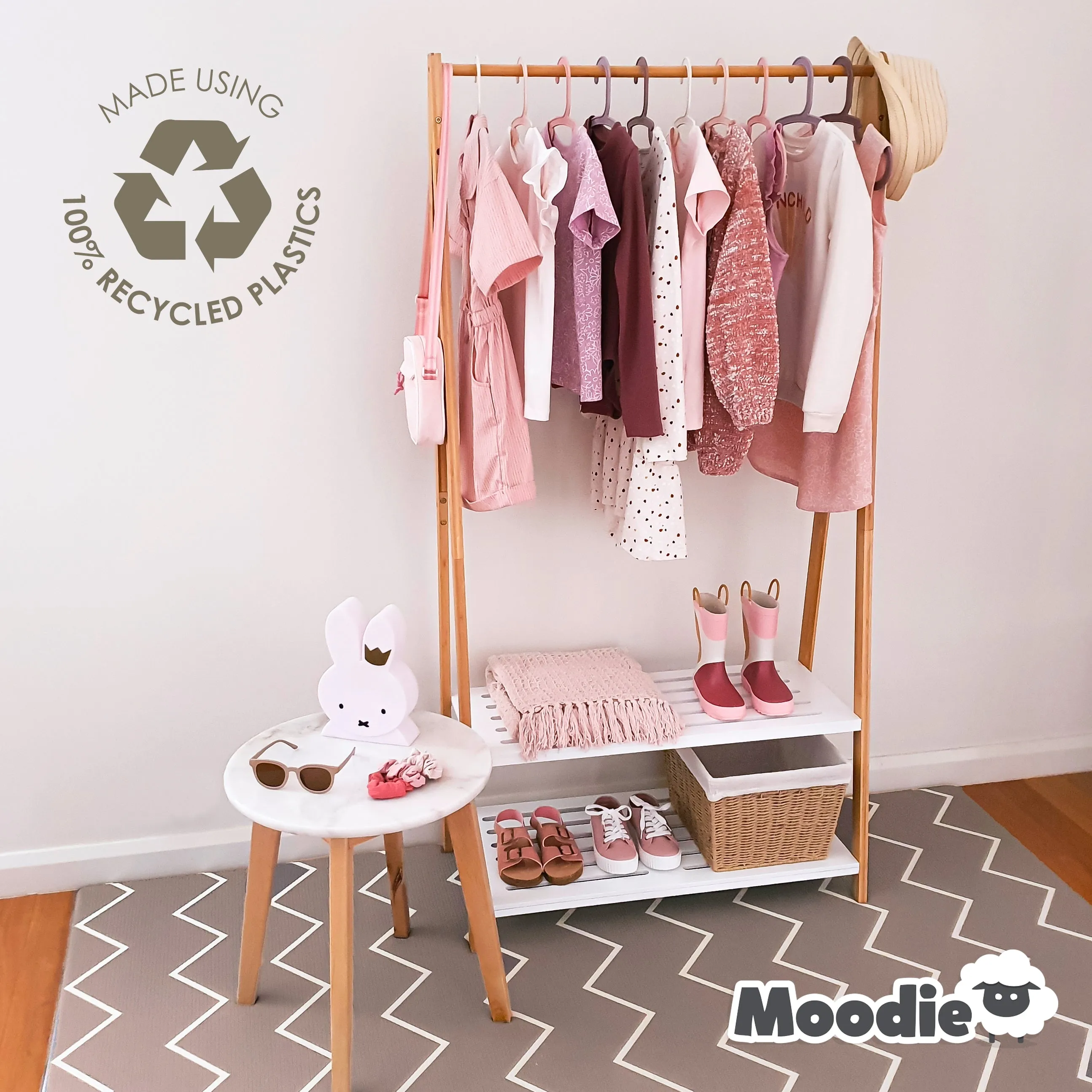 Kids Recycled Plastic Hangers - Sunset Pinks