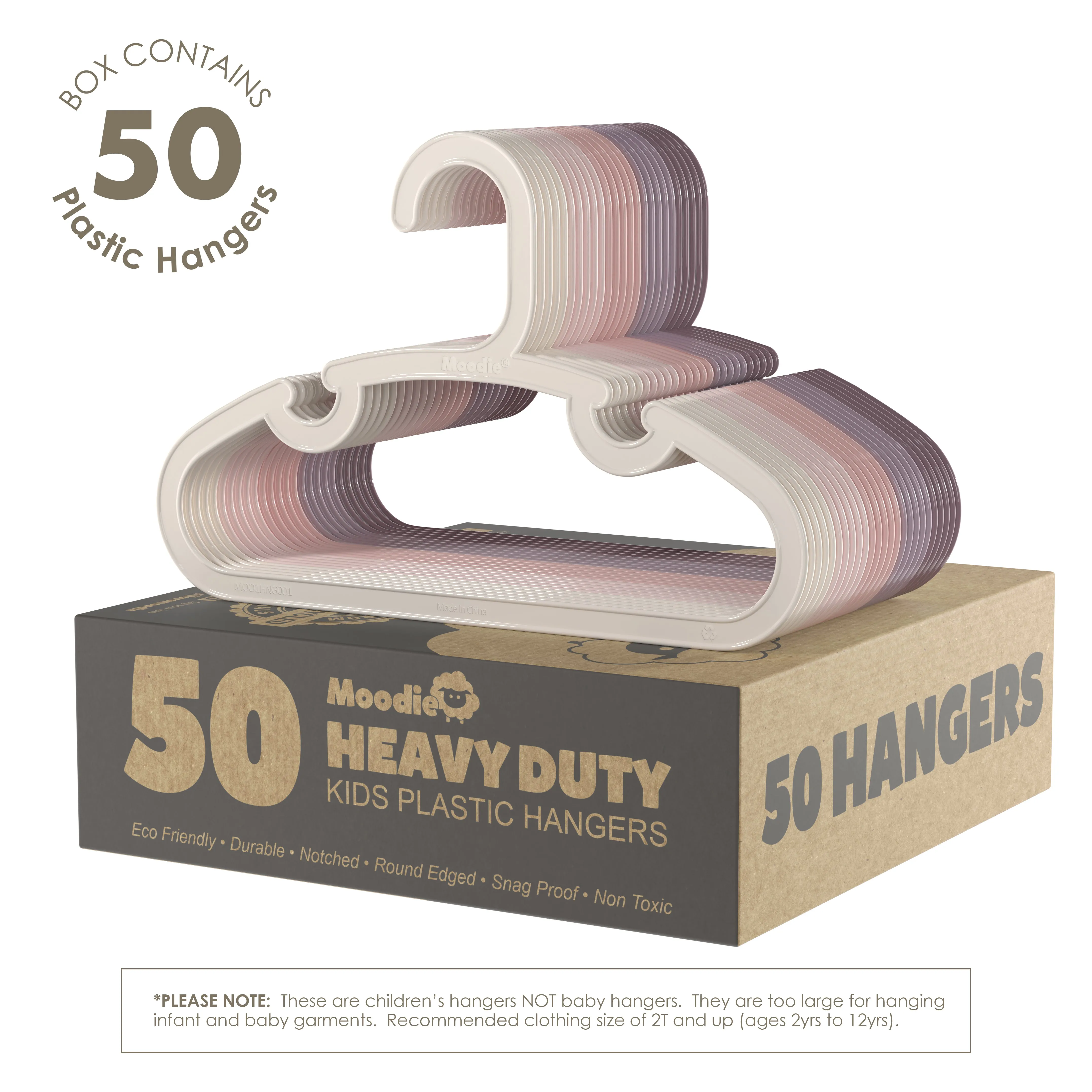 Kids Recycled Plastic Hangers - Sunset Pinks