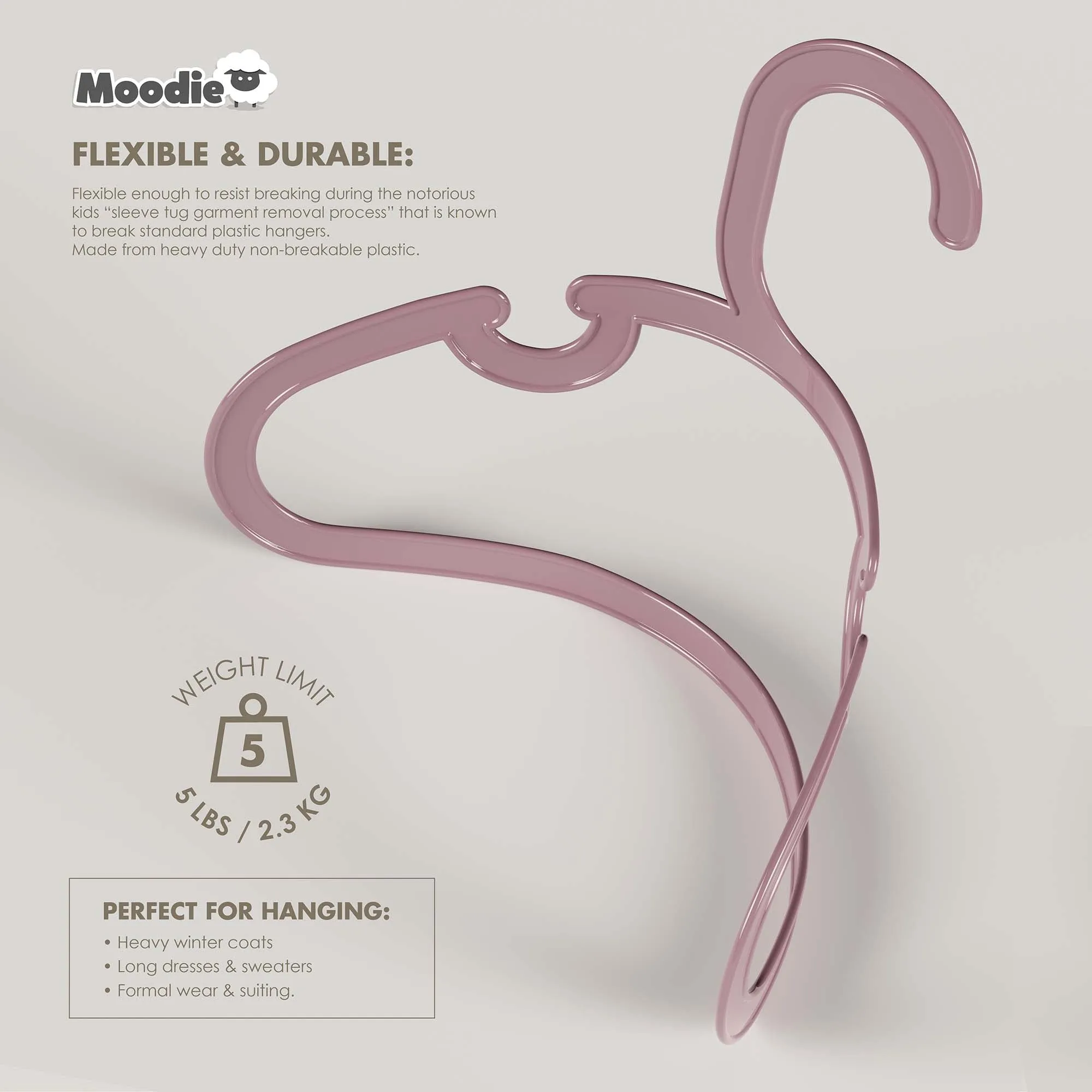 Kids Recycled Plastic Hangers - Sunset Pinks