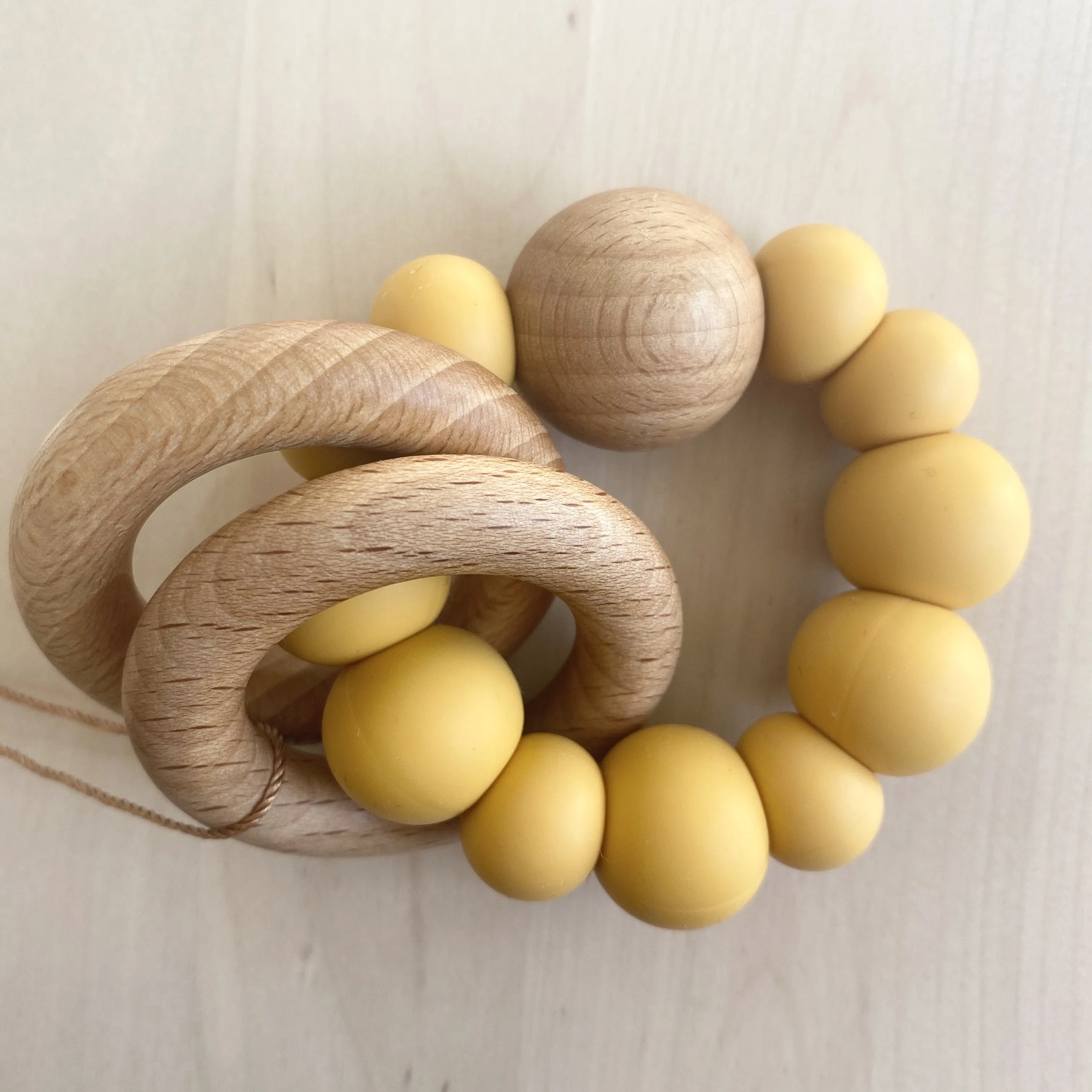Luna Rattle/Teether - Mustard