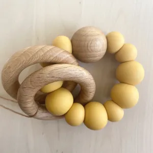 Luna Rattle/Teether - Mustard