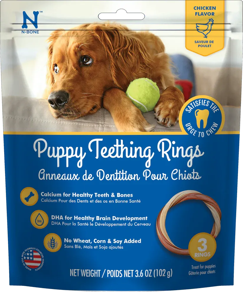N-BONE PUPPY TEETHING RINGS CHICKEN FLAVOR