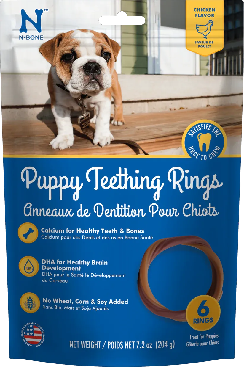 N-BONE PUPPY TEETHING RINGS CHICKEN FLAVOR