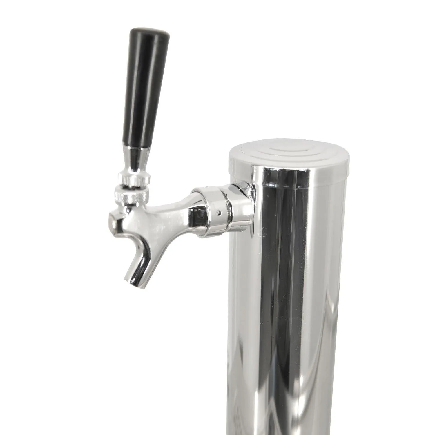 Nella 61” 2-Keg Solid Black Beer Dispenser With 2 Taps - 50064