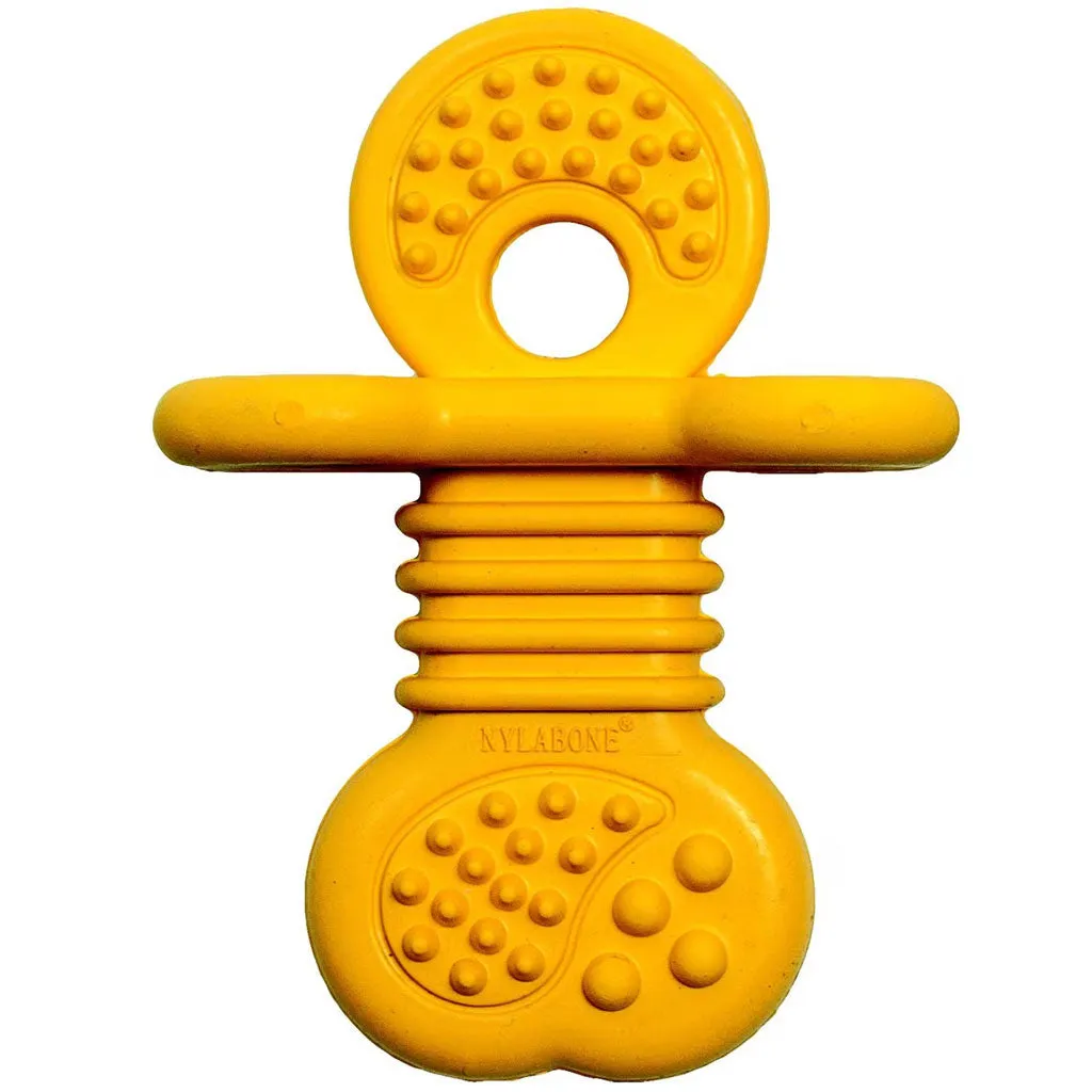 Nylabone Puppy Rubber Teether Vanilla Flavor, Small
