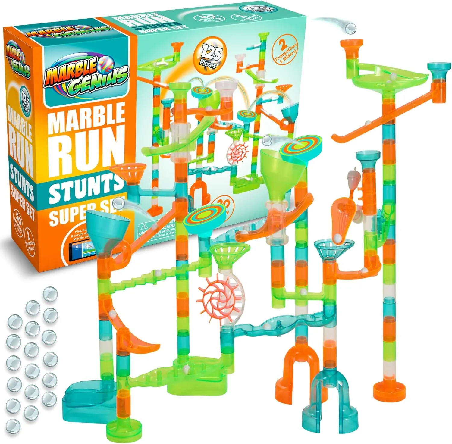 Stunts Marble Run Super Set, 100 pieces