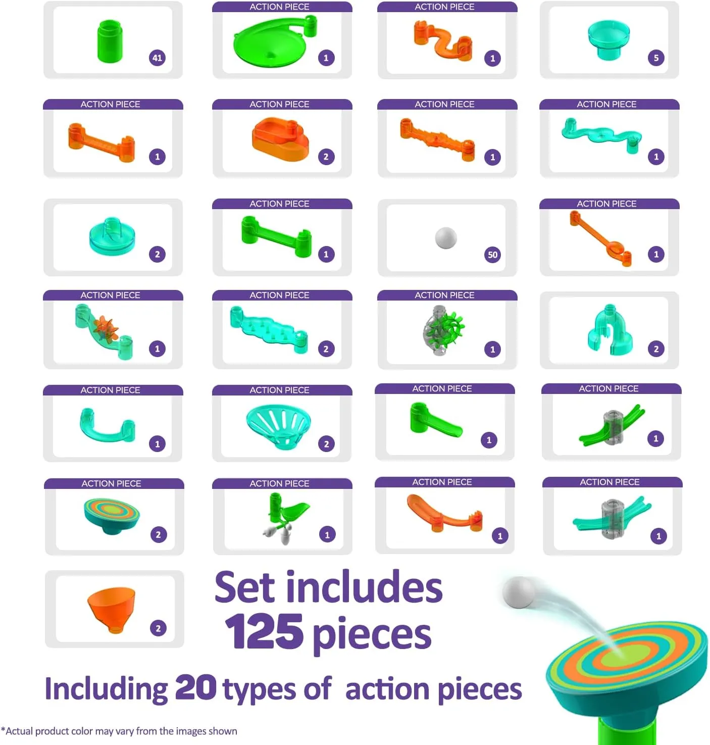 Stunts Marble Run Super Set, 100 pieces