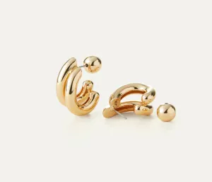 The Duo Hoop in Gold