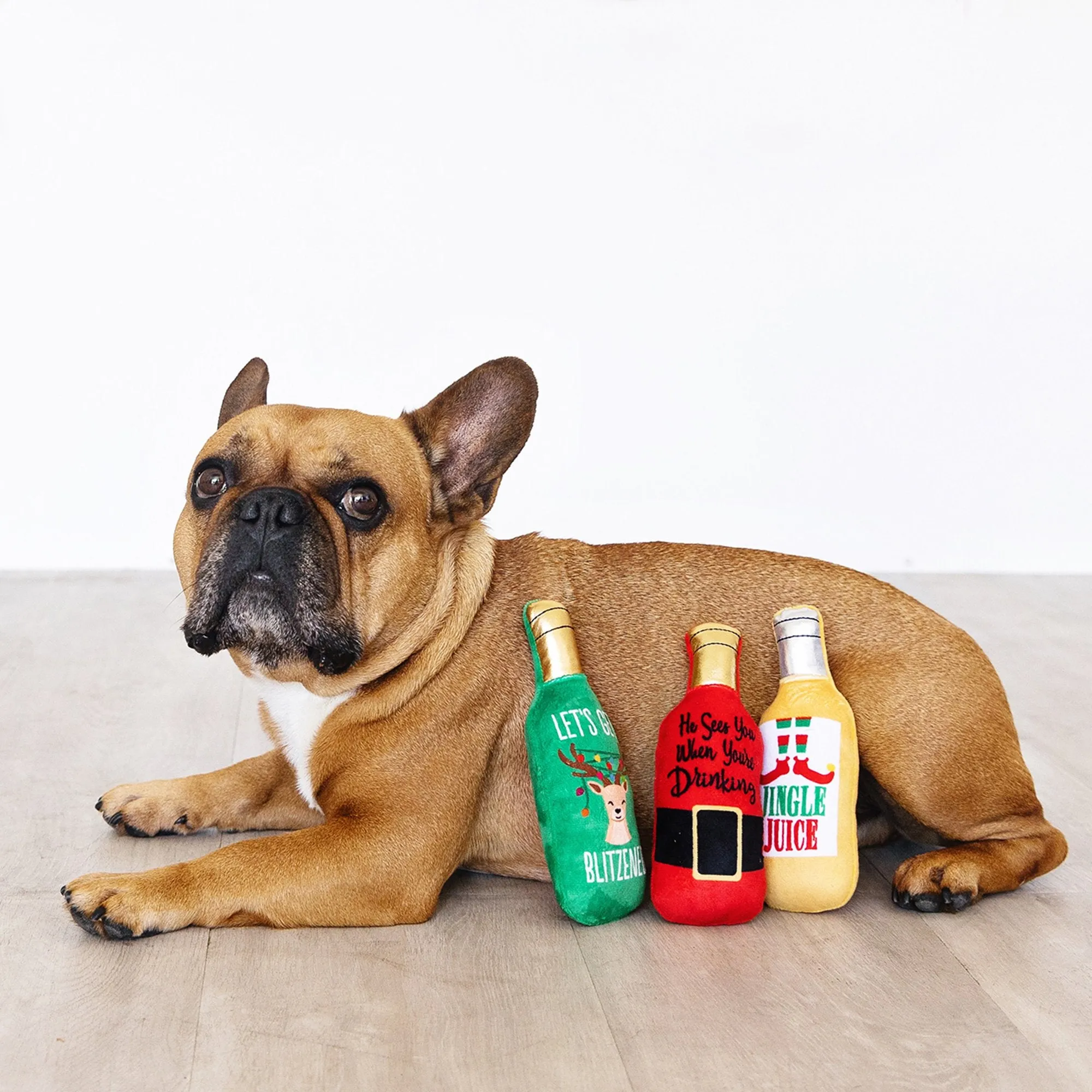 Wine-derful Time of The Year Mini Dog Toys (Set of 3)