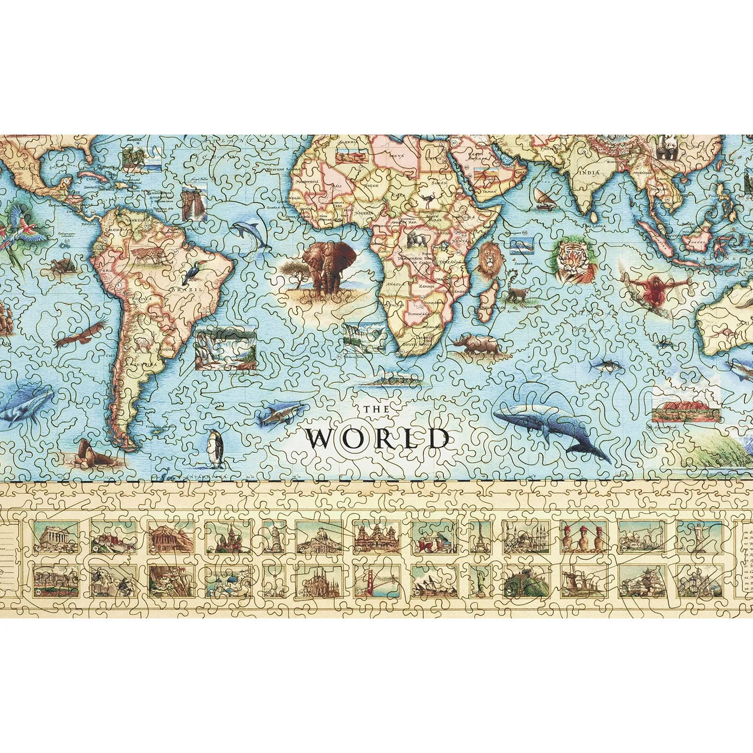 World Map Wood Puzzle