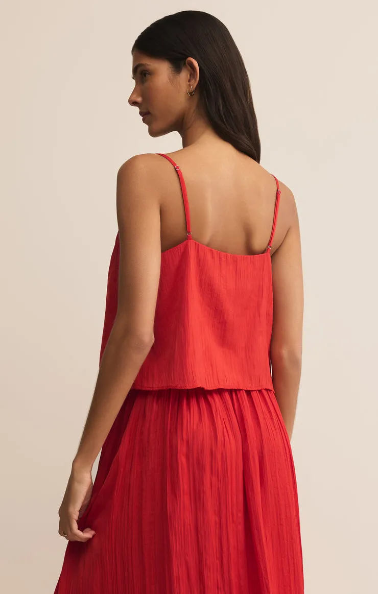 Z Supply Fiore Crinkle Satin Tank